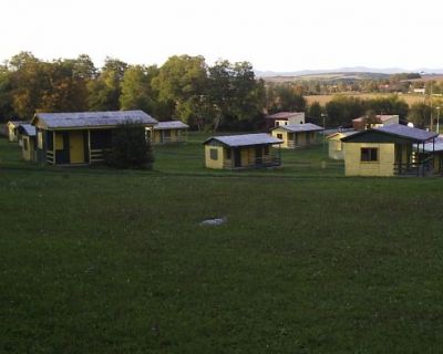 Huts in the Margita Ilona swimming pool area